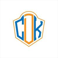 cdk abstrait monogramme bouclier logo conception sur blanc Contexte. cdk Créatif initiales lettre logo. vecteur