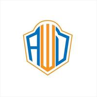 awd abstrait monogramme bouclier logo conception sur blanc Contexte. awd Créatif initiales lettre logo. vecteur