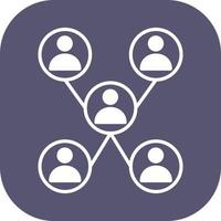 icône de vecteur de réseau d'entreprise unique