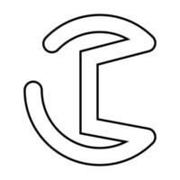 lettre c icône illustration vecteur
