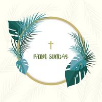 Fond de vecteur Palm plat dimanche