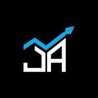 création de logo de lettre ja avec graphique vectoriel, logo ja simple et moderne. vecteur