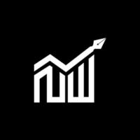 conception créative de logo de lettre nw avec graphique vectoriel, logo nw simple et moderne. vecteur