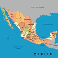 pays carte de Mexique vecteur