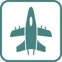 icône de vecteur d'avion militaire