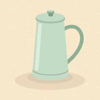 cafetière sur la conception de vecteur de fond jaune