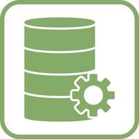 icône de vecteur de gestion de base de données unique