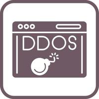 icône de vecteur d'attaque ddos