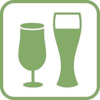 icône de vecteur de verres à bière unique