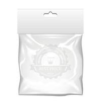 Plastique poche sac moquer en haut. transparent template.vector illustration vecteur