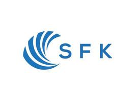 sfk lettre logo conception sur blanc Contexte. sfk Créatif cercle lettre logo concept. sfk lettre conception. vecteur