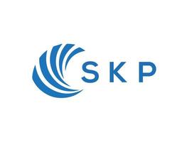 skp lettre logo conception sur blanc Contexte. skp Créatif cercle lettre logo concept. skp lettre conception. vecteur