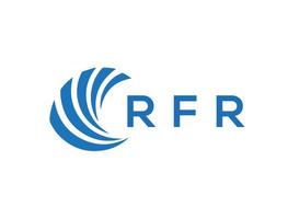 rfr lettre logo conception sur blanc Contexte. rfr Créatif cercle lettre logo concept. rfr lettre conception. vecteur