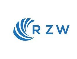 rzw lettre logo conception sur blanc Contexte. rzw Créatif cercle lettre logo concept. rzw lettre conception. vecteur