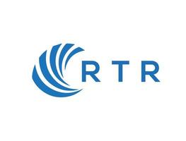 Rtr lettre logo conception sur blanc Contexte. Rtr Créatif cercle lettre logo concept. Rtr lettre conception. vecteur