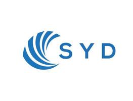 syd lettre logo conception sur blanc Contexte. syd Créatif cercle lettre logo concept. syd lettre conception. vecteur