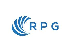 rpg lettre logo conception sur blanc Contexte. rpg Créatif cercle lettre logo concept. rpg lettre conception. vecteur