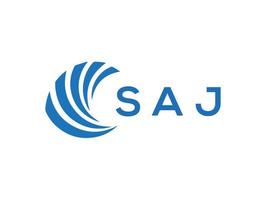 saj lettre logo conception sur blanc Contexte. saj Créatif cercle lettre logo concept. saj lettre conception. vecteur