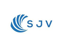 sjv lettre logo conception sur blanc Contexte. sjv Créatif cercle lettre logo concept. sjv lettre conception. vecteur