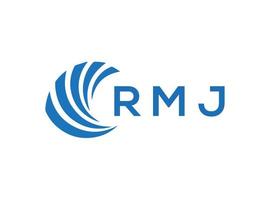 rmj lettre logo conception sur blanc Contexte. rmj Créatif cercle lettre logo concept. rmj lettre conception. vecteur