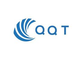 qqt lettre logo conception sur blanc Contexte. qqt Créatif cercle lettre logo concept. qqt lettre conception. vecteur
