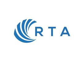 rta lettre logo conception sur blanc Contexte. rta Créatif cercle lettre logo concept. rta lettre conception. vecteur