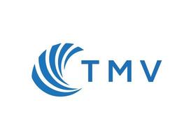 tmv lettre logo conception sur blanc Contexte. tmv Créatif cercle lettre logo concept. tmv lettre conception. vecteur