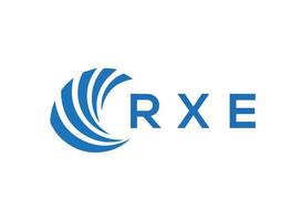 rxe lettre logo conception sur blanc Contexte. rxe Créatif cercle lettre logo concept. rxe lettre conception. vecteur