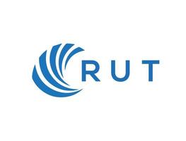 rut lettre logo conception sur blanc Contexte. rut Créatif cercle lettre logo concept. rut lettre conception. vecteur