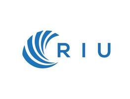 riu lettre logo conception sur blanc Contexte. riu Créatif cercle lettre logo concept. riu lettre conception. vecteur