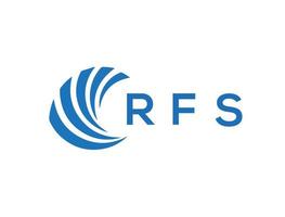 rfs lettre logo conception sur blanc Contexte. rfs Créatif cercle lettre logo concept. rfs lettre conception. vecteur