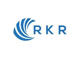 rkr lettre logo conception sur blanc Contexte. rkr Créatif cercle lettre logo concept. rkr lettre conception. vecteur