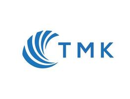 tmk lettre logo conception sur blanc Contexte. tmk Créatif cercle lettre logo concept. tmk lettre conception. vecteur