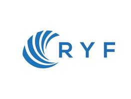 ryf lettre logo conception sur blanc Contexte. ryf Créatif cercle lettre logo concept. ryf lettre conception. vecteur