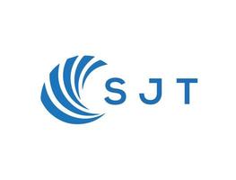 sjt lettre logo conception sur blanc Contexte. sjt Créatif cercle lettre logo concept. sjt lettre conception. vecteur