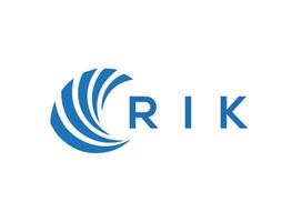 rik lettre logo conception sur blanc Contexte. rik Créatif cercle lettre logo concept. rik lettre conception. vecteur