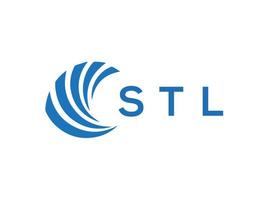 stl lettre logo conception sur blanc Contexte. stl Créatif cercle lettre logo concept. stl lettre conception. vecteur