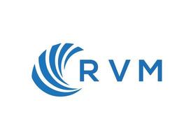 RVM lettre logo conception sur blanc Contexte. RVM Créatif cercle lettre logo concept. RVM lettre conception. vecteur