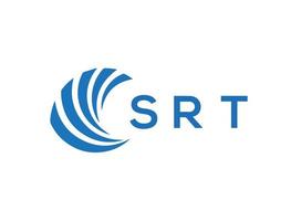 srt lettre logo conception sur blanc Contexte. srt Créatif cercle lettre logo concept. srt lettre conception. vecteur