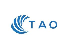 tao lettre logo conception sur blanc Contexte. tao Créatif cercle lettre logo concept. tao lettre conception. vecteur