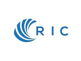 ric lettre logo conception sur blanc Contexte. ric Créatif cercle lettre logo concept. ric lettre conception. vecteur
