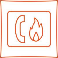 icône de vecteur d'urgence incendie unique