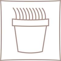 icône de vecteur de pot d'herbe