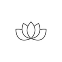 icône de vecteur de lotus sur fond blanc