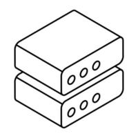 une conception d'icône de rack de serveur de données vecteur