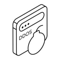 un icône conception de ddos attaque vecteur