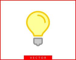 vecteur d'icône d'ampoule. concept de logo d'idée d'ampoule. élément de conception web d'icônes d'électricité de lampe. lumières led silhouette isolée.