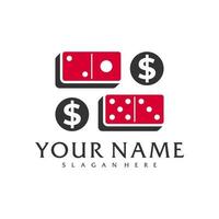 argent domino logo vecteur modèle, Créatif domino logo conception concepts