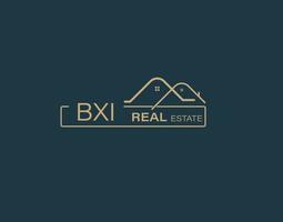 bxi réel biens et consultants logo conception vecteurs images. luxe réel biens logo conception vecteur