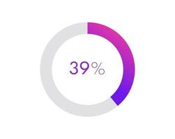 39 pour cent tarte graphique. cercle diagramme affaires illustration, pourcentage vecteur infographie